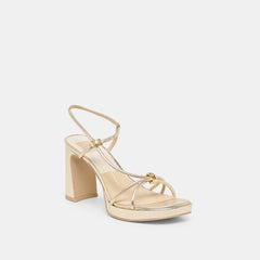 Dolce Vita SHOES | Odete Gold Leather Heels