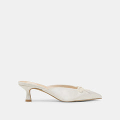 Dolce Vita SHOES | Cleo Off White Satin Heels