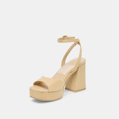 Dolce Vita SHOES | Felica Natural Raffia Heels