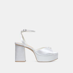 Dolce Vita SHOES | Bryla White Satin Heels