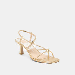 Dolce Vita SHOES | Mylee Gold Distressed Leather Heels