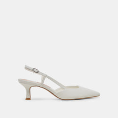 Dolce Vita SHOES | Odela White Leather Heels