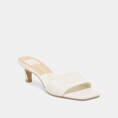 Dolce Vita SHOES | Rexa True White Leather Heels