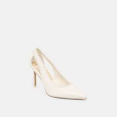 Dolce Vita SHOES | Kelson Pearl True White Leather Heels