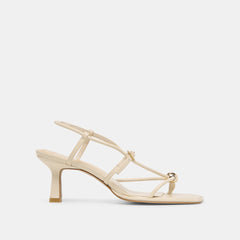 Dolce Vita SHOES | Manji Wide Creme Leather Heels