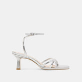 Dolce Vita SHOES | Manji Silver Metallic Leather Heels