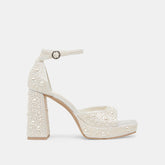 Dolce Vita SHOES | PANDRO PEARL WIDE HEELS TRUE WHITE SATIN
– Dolce Vita