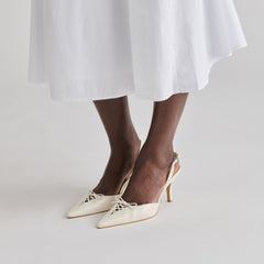 Dolce Vita SHOES | Hamya White Leather Heels