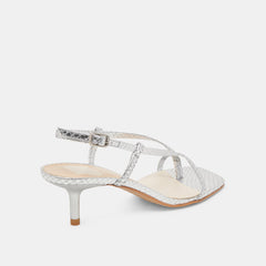 Dolce Vita SHOES | LAURY HEELS SILVER EMBOSSED LEATHER
– Dolce Vita