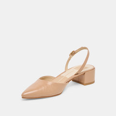 Dolce Vita SHOES | Carel Lt Tan Crinkle Patent Leather Heels