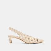 Dolce Vita SHOES | Fawne Creme Woven Stella Heels