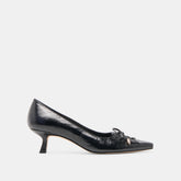 Dolce Vita SHOES | Clarie Midnight Crinkle Patent Leather Heels