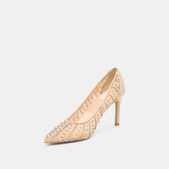 Dolce Vita SHOES | Kashe Pearl Blush Lace Mesh Heels
