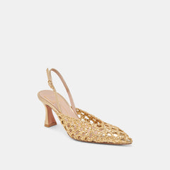 Dolce Vita SHOES | GLORIA HEELS GOLD WOVEN
– Dolce Vita