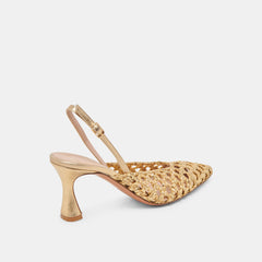 Dolce Vita SHOES | GLORIA HEELS GOLD WOVEN
– Dolce Vita