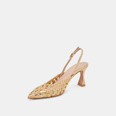 Dolce Vita SHOES | GLORIA HEELS GOLD WOVEN
– Dolce Vita