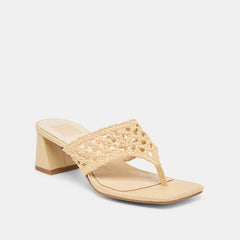 Dolce Vita SHOES | Barlo Lt Natural Woven Raffia Heels
