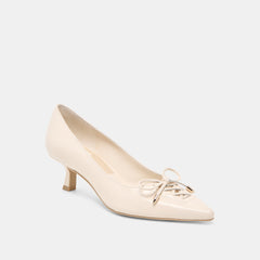 Dolce Vita SHOES | Clarie Bone Crinkle Patent Leather Heels