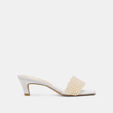 Dolce Vita SHOES | Rexa Pearl Off White Satin Heels