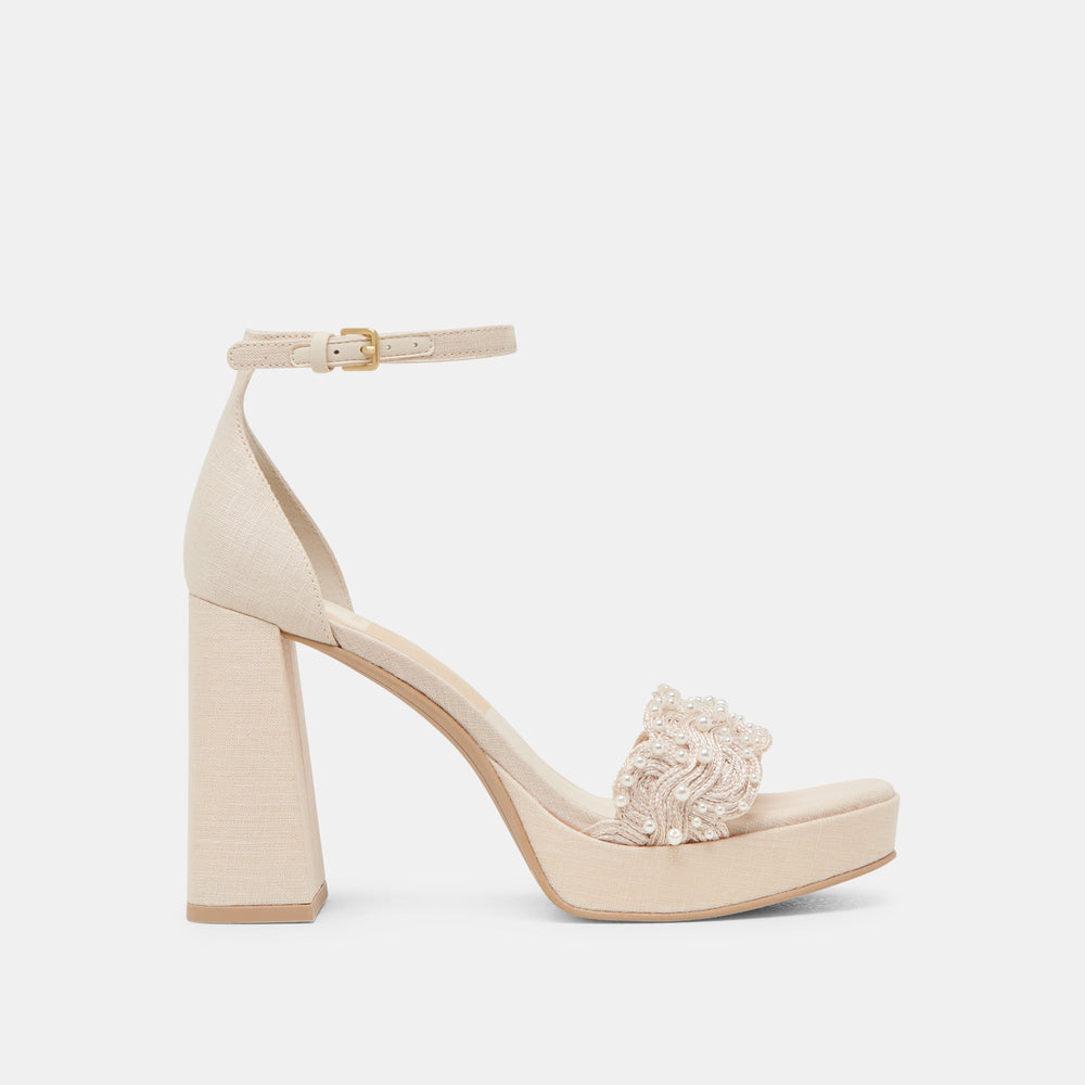 Dolce Vita SHOES | PELTIN PEARL HEELS VANILLA WOVEN RAFFIA
– Dolce Vita