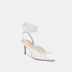 Dolce Vita SHOES | Efora True White Satin Heels
