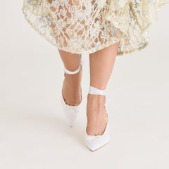 Dolce Vita SHOES | Efora True White Satin Heels