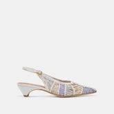 Dolce Vita SHOES | Dafney White Multi Woven Leather Heels
