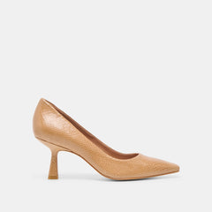 Dolce Vita SHOES | Briona Whiskey Embossed Leather Heels
