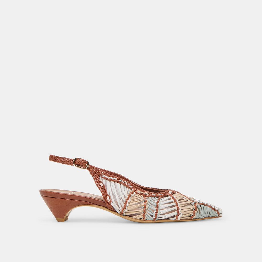 Dolce Vita SHOES | Dafney Tan Multi Woven Leather Heels