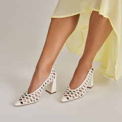 Dolce Vita SHOES | Tanya Bone Woven Leather Heels