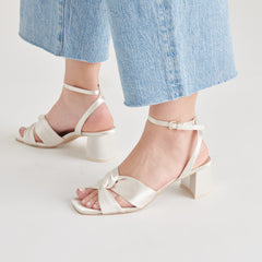 Dolce Vita SHOES | Brenna Ivory Satin Heels