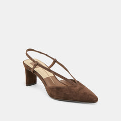 Dolce Vita SHOES | Ginay Dk Brown Suede Heels