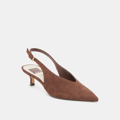 Dolce Vita SHOES | Alenna Dk Brown Suede Heels