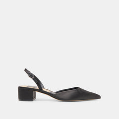 Dolce Vita SHOES | Carel Onyx Satin Heels