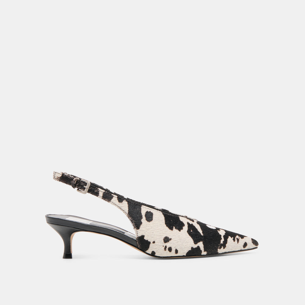 Dolce Vita SHOES | Alenna Black White Taurus Calf Hair Heels