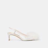 Dolce Vita SHOES | Kamy True White Satin Heels