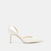 Dolce Vita SHOES | Eloy Pearl Off White Satin Heels