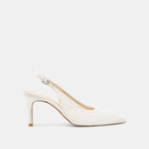 Dolce Vita SHOES | Elasi Pearl Off White Satin Heels