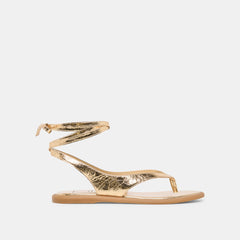 Dolce Vita SHOES | Jayden Gold Distressed Leather Sandals