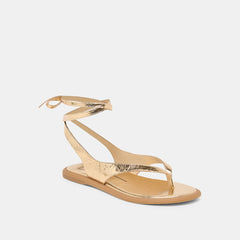 Dolce Vita SHOES | Jayden Gold Distressed Leather Sandals