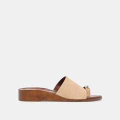 Dolce Vita SHOES | MOXY Sand Suede Metal Detail Open-Toe Sandals