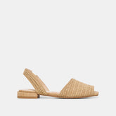 Dolce Vita SHOES | MARZY Natural Raffia Slingback Peep-Toe Sandals