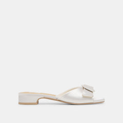 Dolce Vita SHOES | Edina True White Satin Sandals