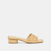 Dolce Vita SHOES | Dixi Wide Lt Natural Cross Hatch Raffia Sandals