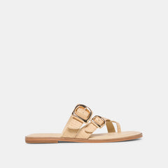 Dolce Vita SHOES | SHORE Sand Raffia Flip-Flop Buckled Sandals