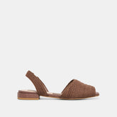 Dolce Vita SHOES | MARZY Cocoa Raffia Slingback Peep-Toe Sandals