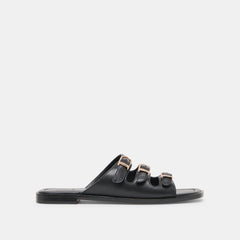 Dolce Vita SHOES | Fin Black Leather Sandals