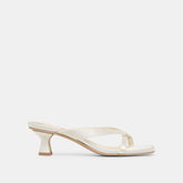 Dolce Vita SHOES | Brevel Wide True White Satin Heels