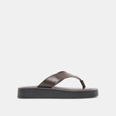 Dolce Vita SHOES | BLAYZE Dk Chocolate Leather Platform Flip-Flop Sandals