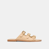 Dolce Vita SHOES | FIN Sand Raffia Open-Toe Slide Sandals